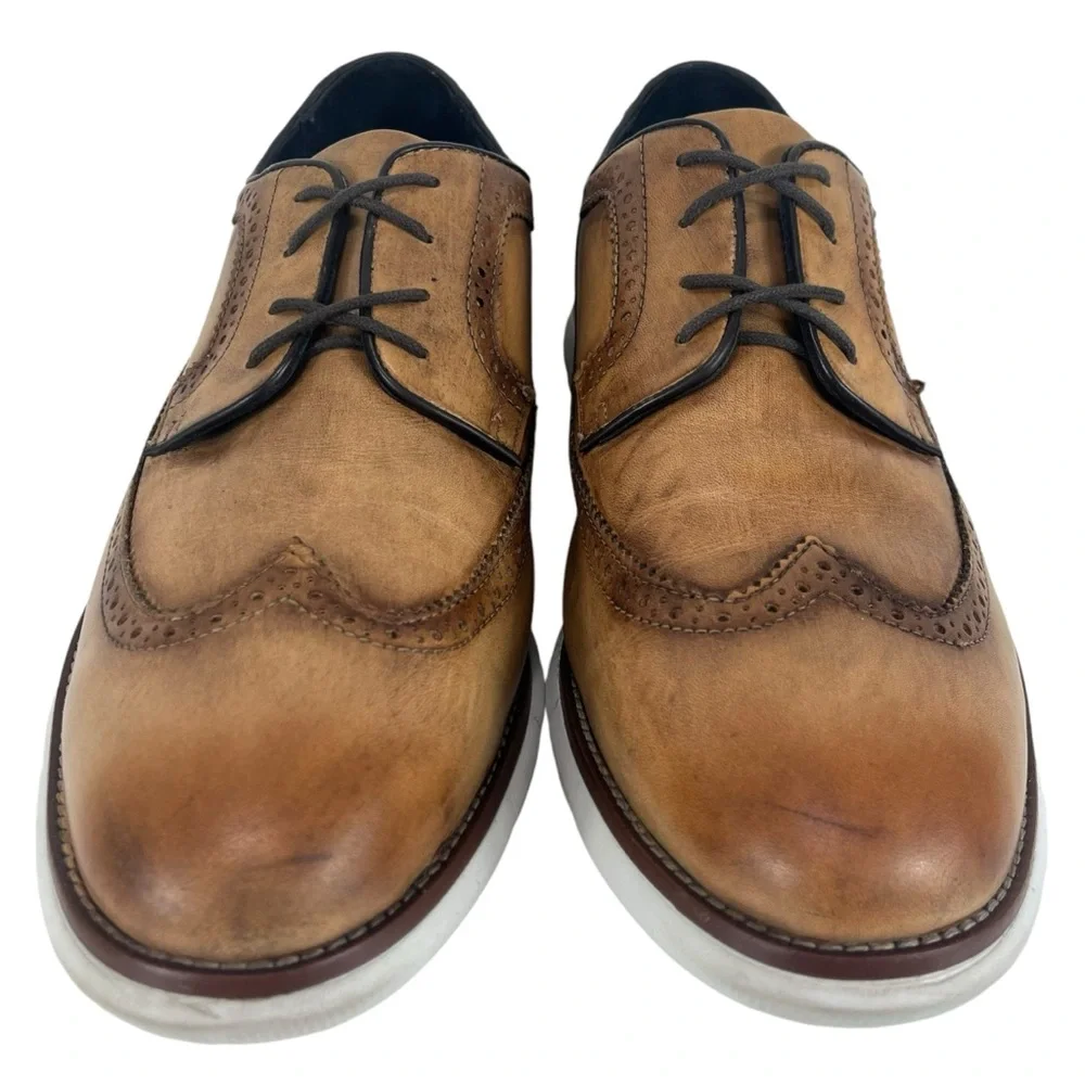 Johnston &‎ Murphy Men 11M Milson Longwing Full-Grain Leather Rubber Sole Shoe